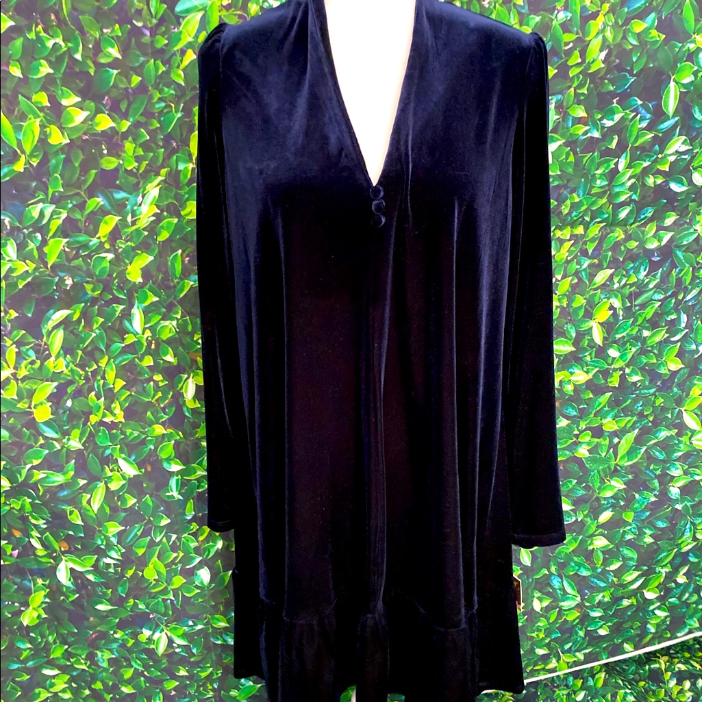 Nwt Taylor Navy Velvet A-Line Dress - 16